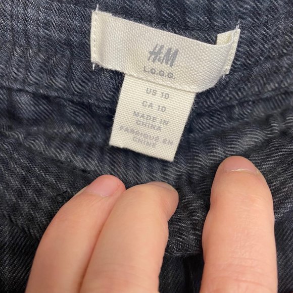 H&M Women's Gray Plaid Dress Pants Size 10 - Picture 5 of 9